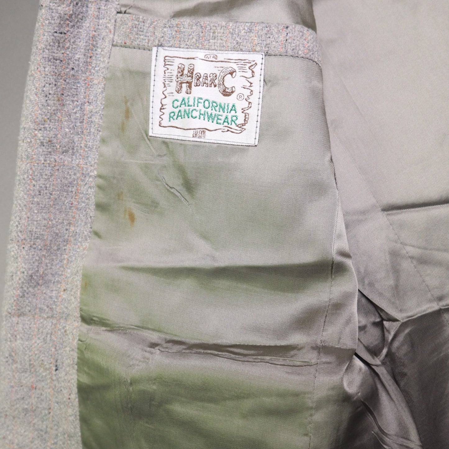 HBarC Hi Sierra Cal Ranch Wear Western Yoke Blazer Coat Made in USA 46R