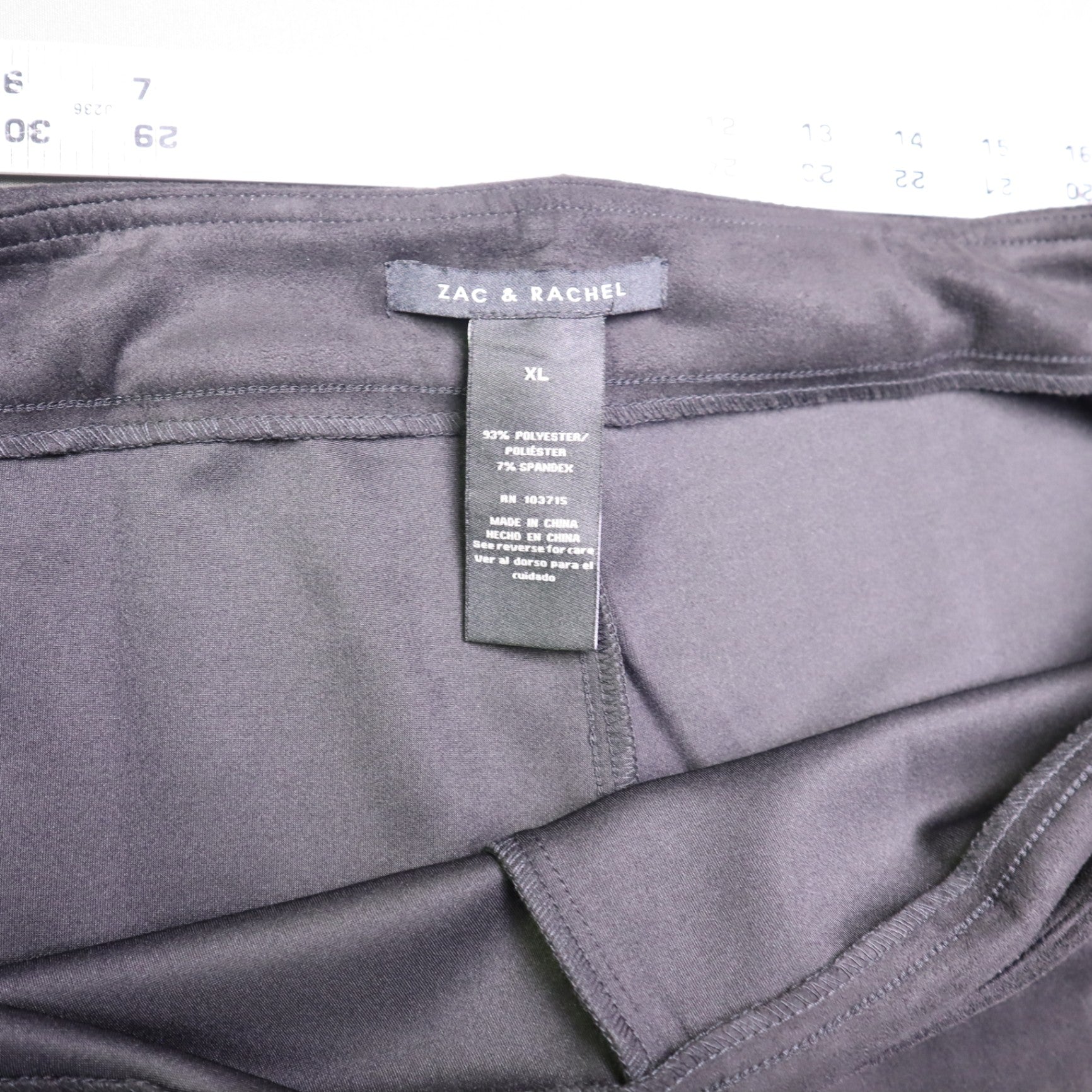 Zac and Rachel Black Boot Cut Stretchy Pants XL NWT 