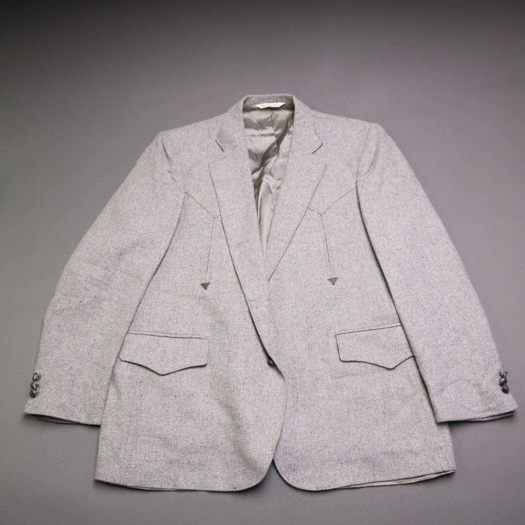 HBarC Hi Sierra Cal Ranch Wear Western Yoke Blazer Coat Made in USA 46R