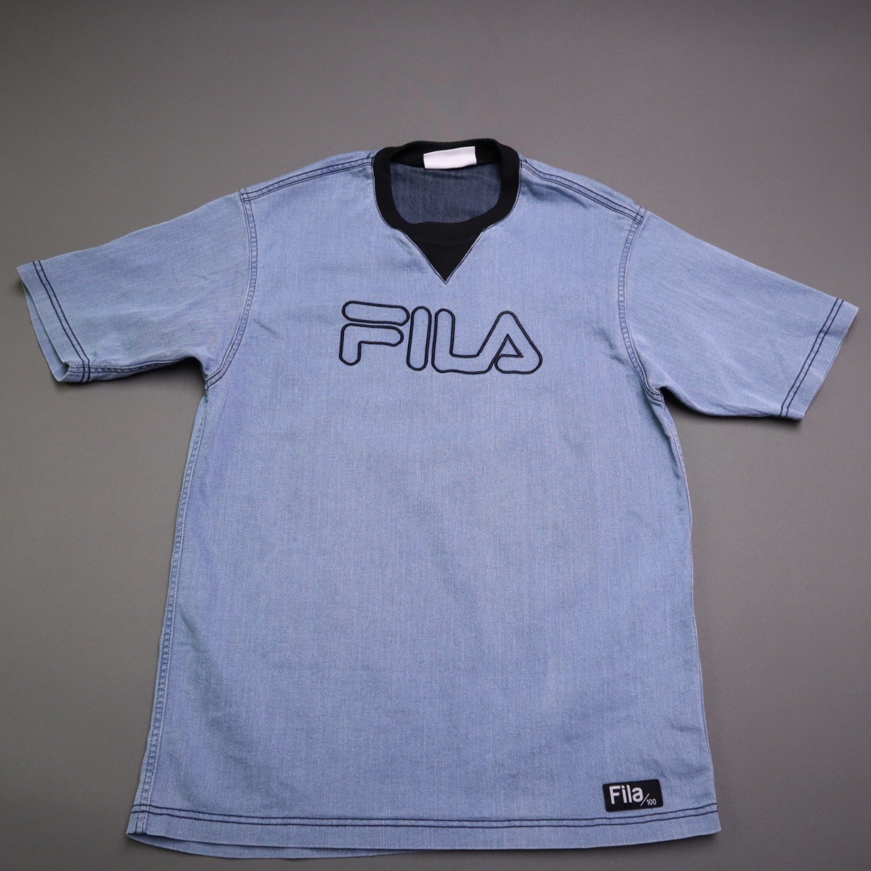 Light Blue Denim Fila T-Shirt 