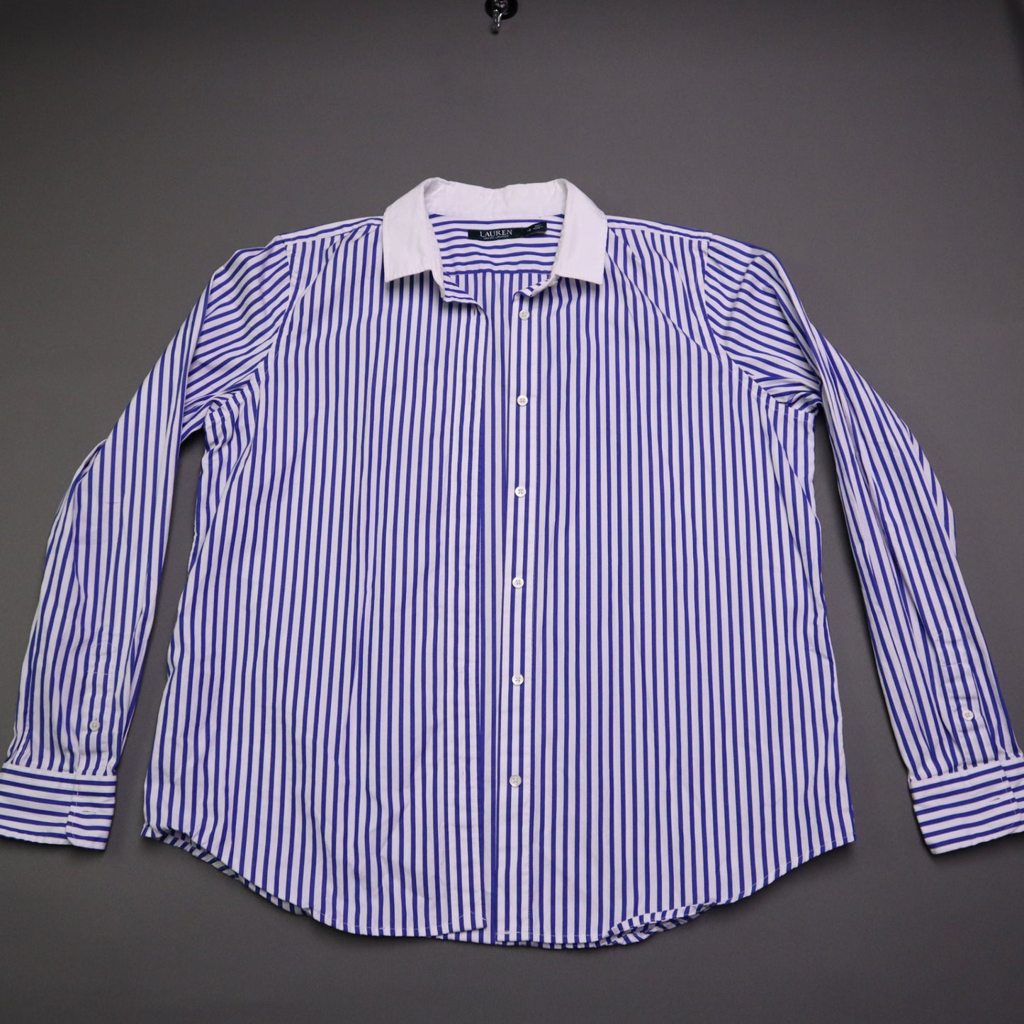 White and Blue striped button-down shirt from LAUREN Ralph Lauren 16