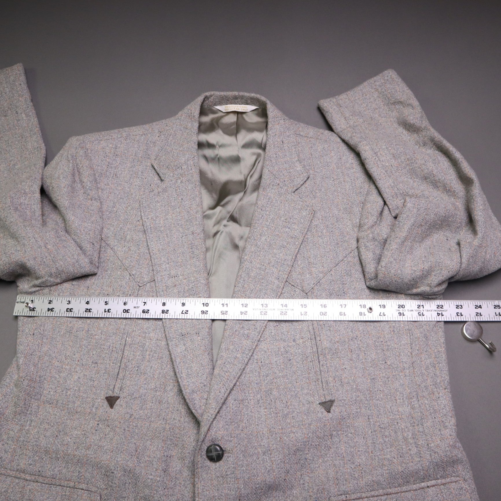 HBarC Hi Sierra Cal Ranch Wear Western Yoke Blazer Coat Made in USA 46R