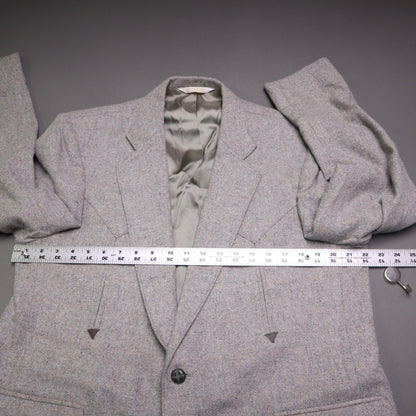 HBarC Hi Sierra Cal Ranch Wear Western Yoke Blazer Coat Made in USA 46R