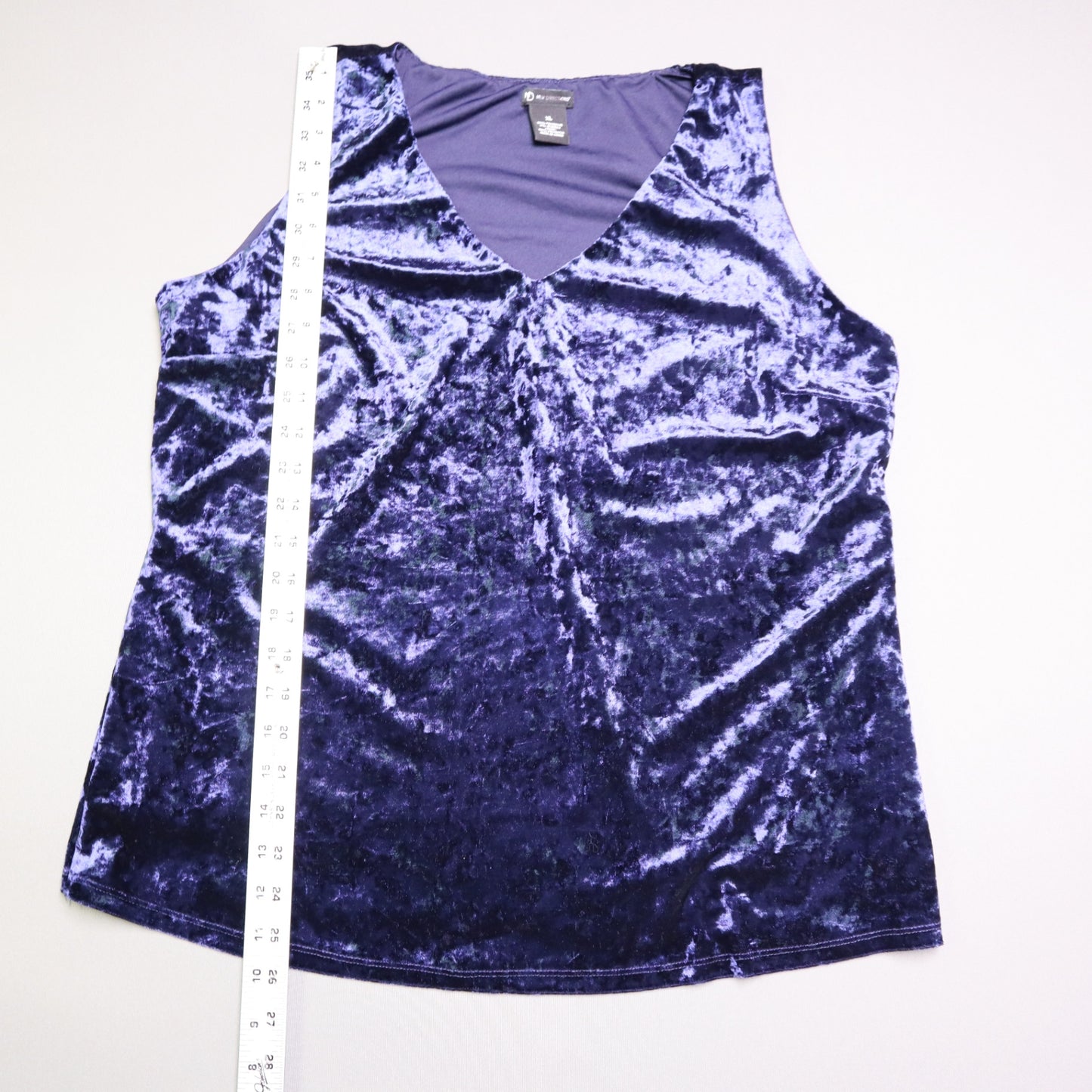 New Directions Women's XL Top Crushed Velveteen purple