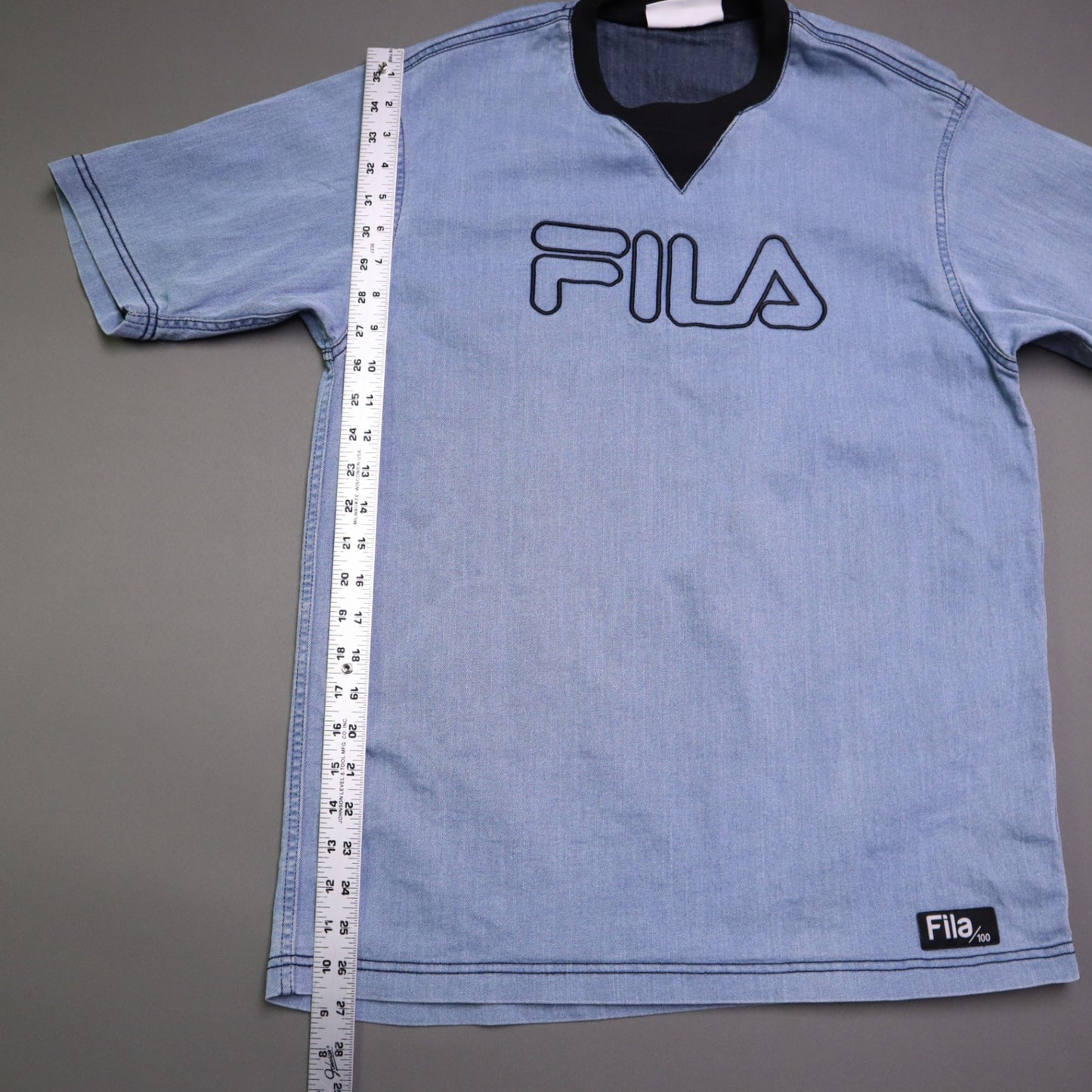 Light Blue Denim Fila T-Shirt 