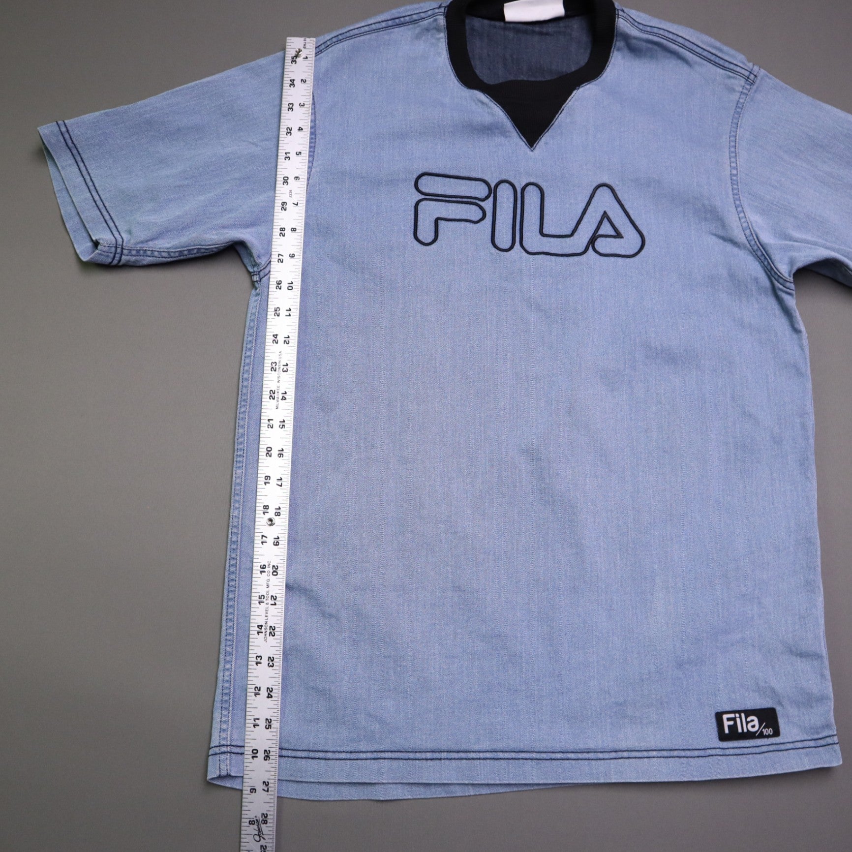 Light Blue Denim Fila T-Shirt 