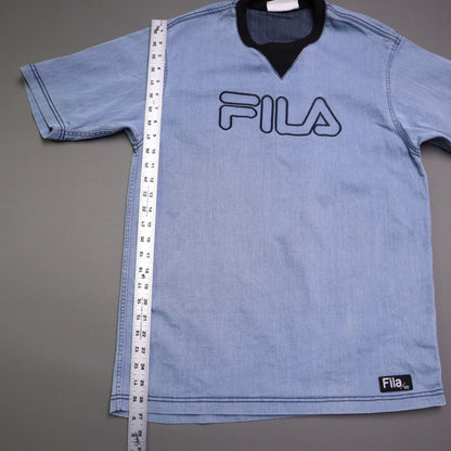 Light Blue Denim Fila T-Shirt 