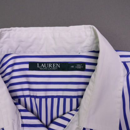 White and Blue striped button-down shirt from LAUREN Ralph Lauren 16