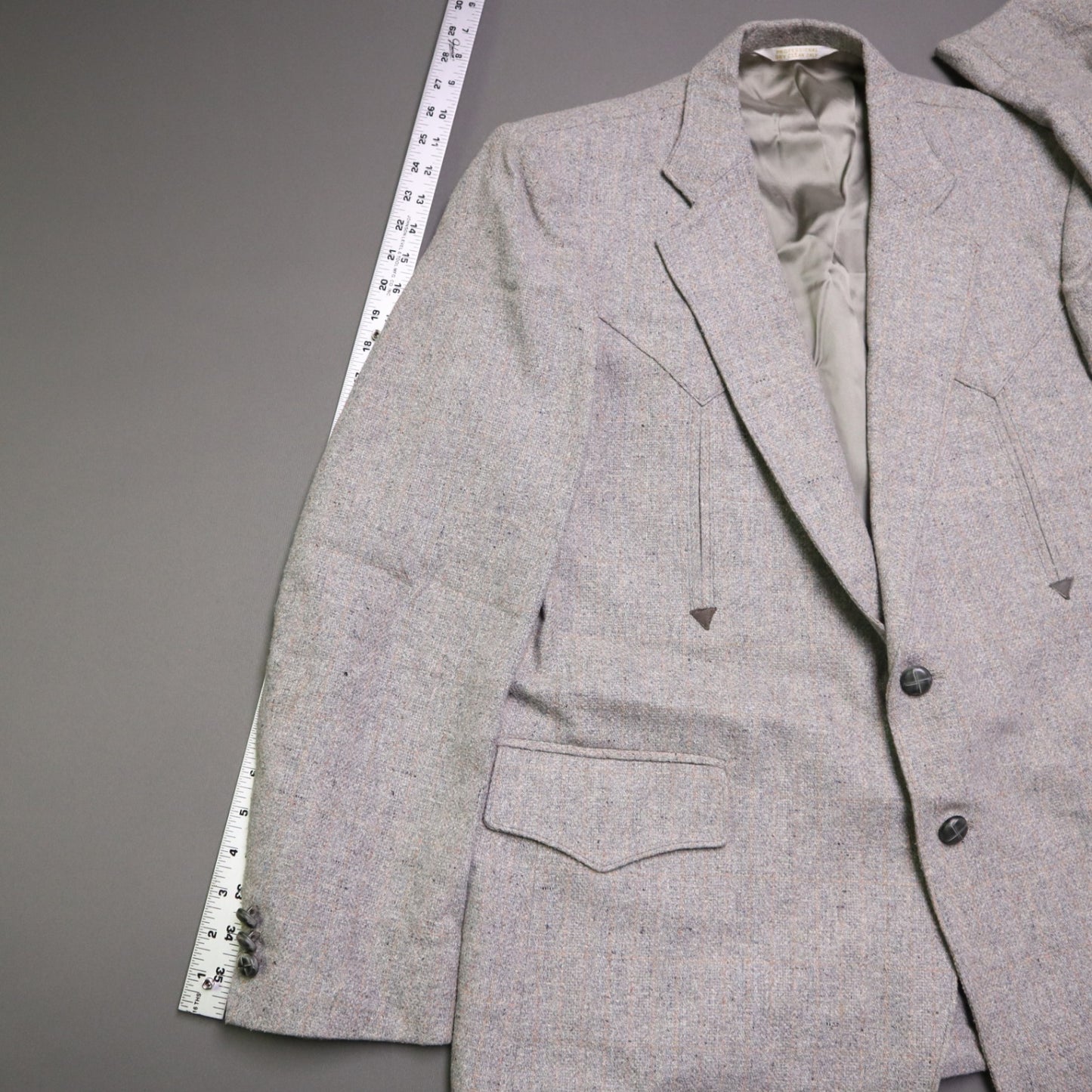 HBarC Hi Sierra Cal Ranch Wear Western Yoke Blazer Coat Made in USA 46R