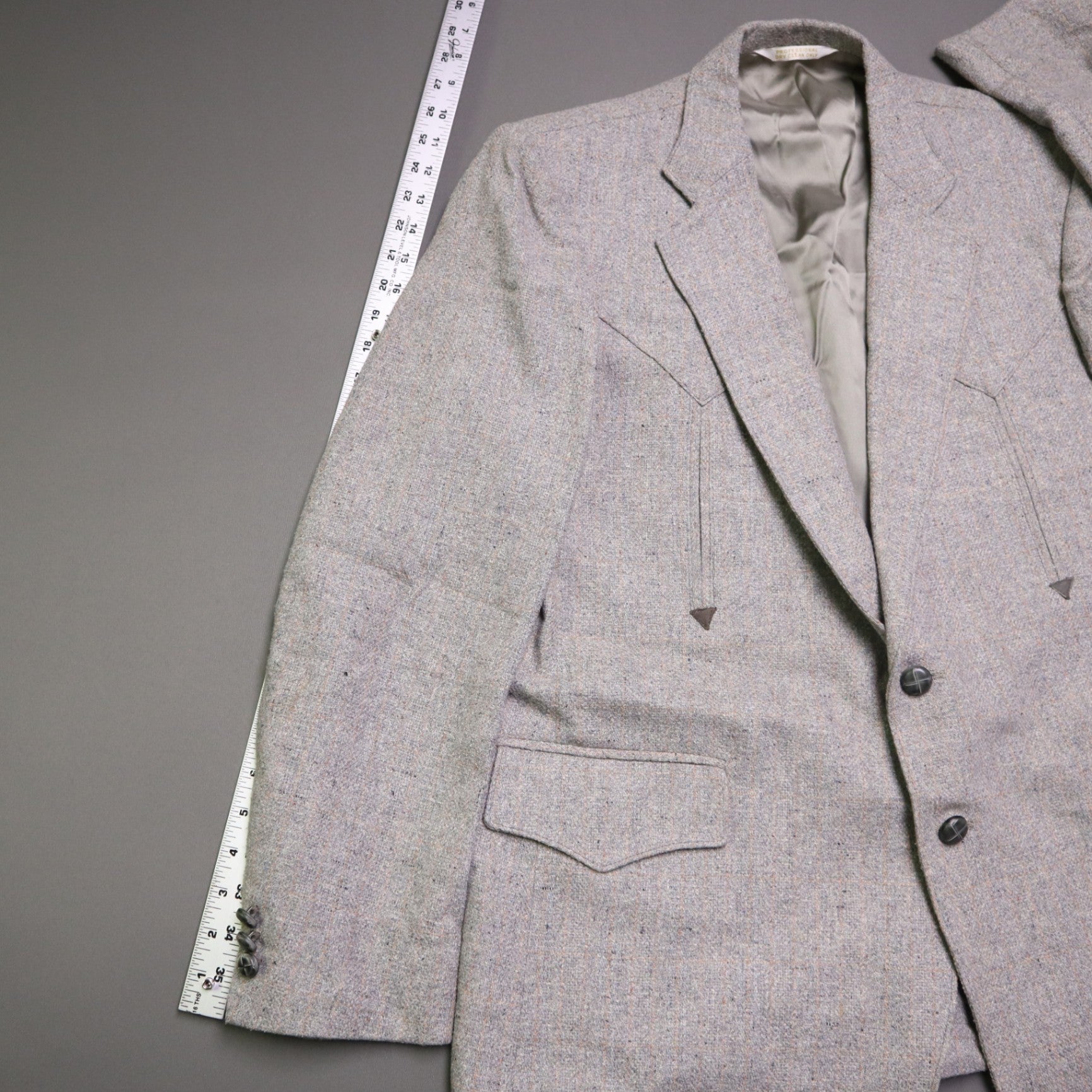HBarC Hi Sierra Cal Ranch Wear Western Yoke Blazer Coat Made in USA 46R