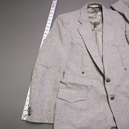 HBarC Hi Sierra Cal Ranch Wear Western Yoke Blazer Coat Made in USA 46R