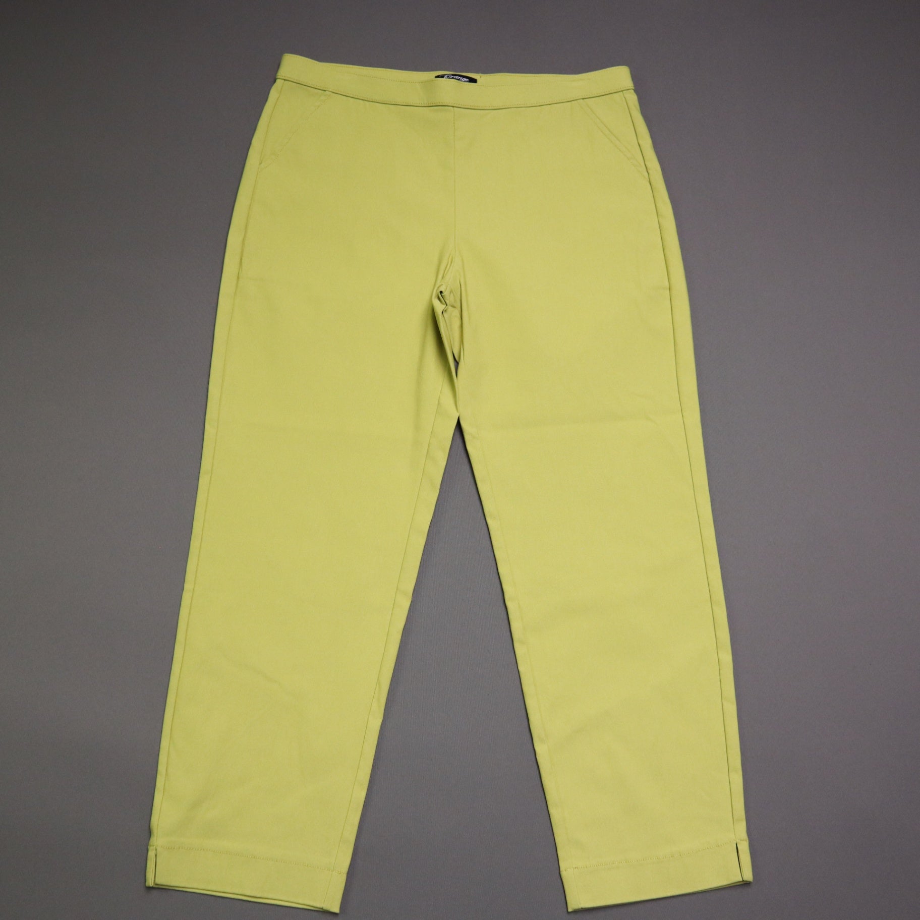 Wasabi Orange Fashion Village Pull-On Capri Pants with Pockets