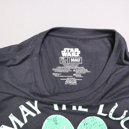 Star Wars Mens XL Grogu St Patricks Day Shirt May The Luck Be With You Shamrock