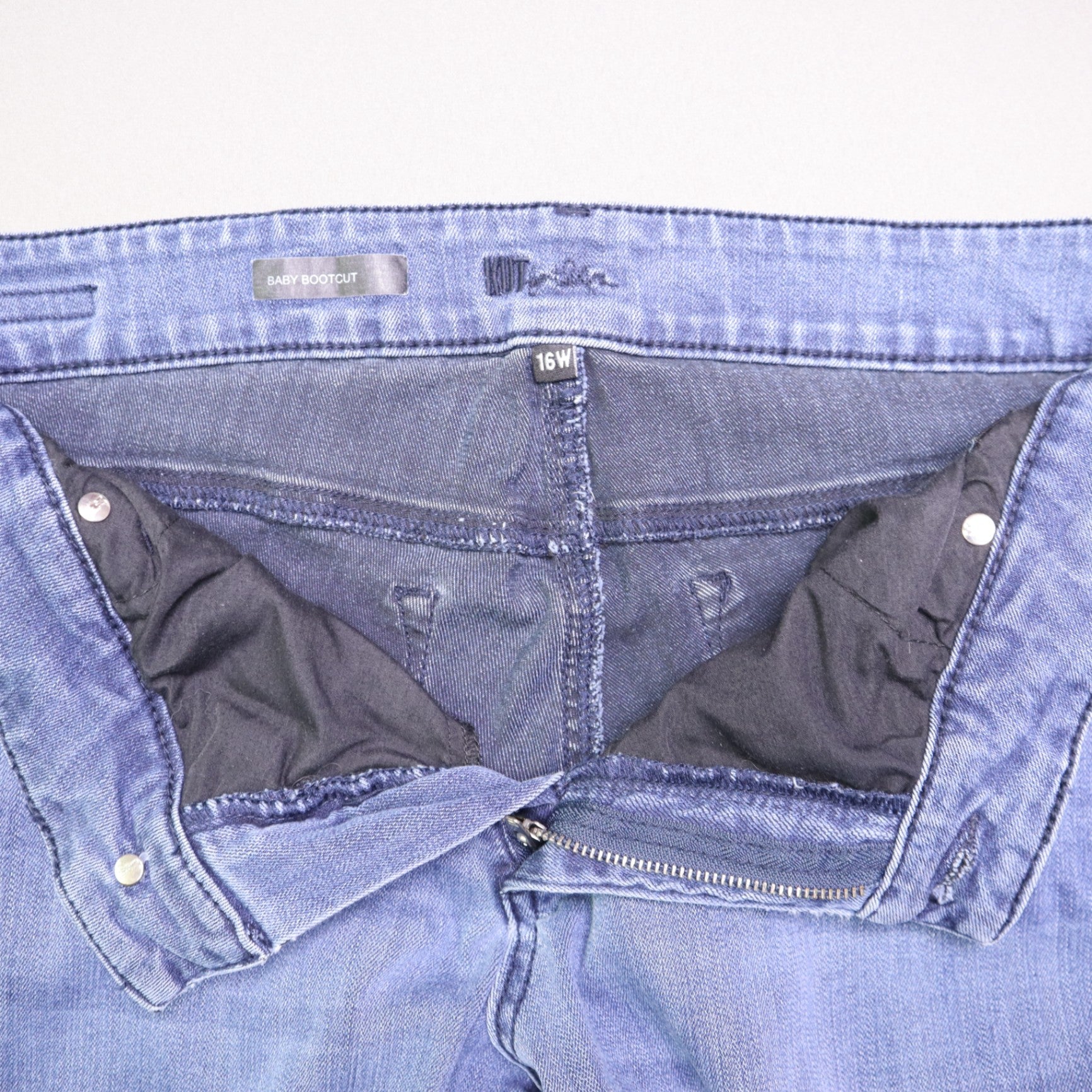 Kut From The Kloth Womens 16W Baby Bootcut Denim Jeans Medium Wash Stretch Blue