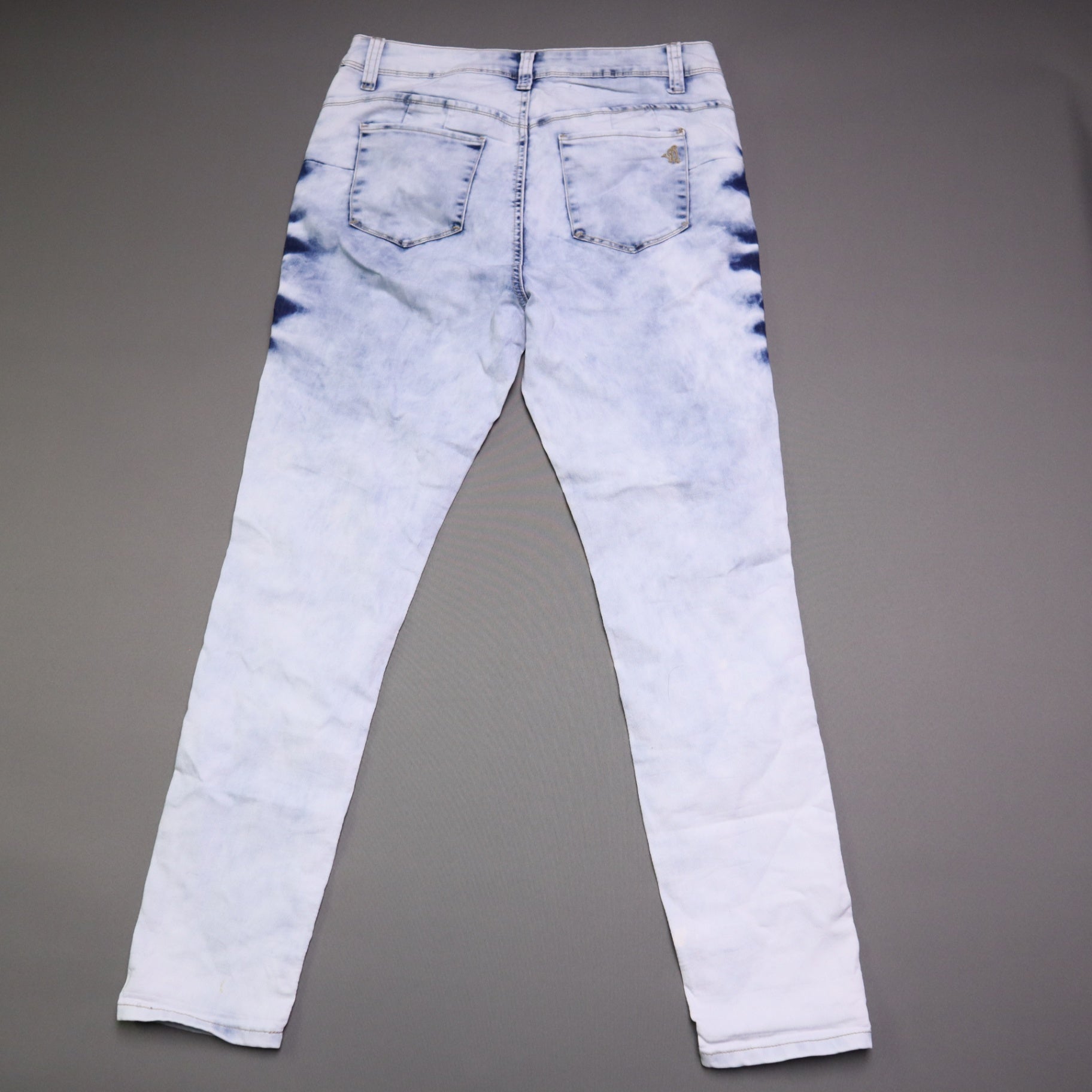 VIP Jeans Women High Rise Distressed Acid Wash Side Tie Dye Skinny Jeans 15/32 NWT