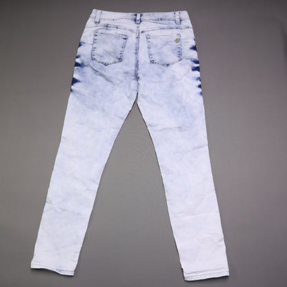 VIP Jeans Women High Rise Distressed Acid Wash Side Tie Dye Skinny Jeans 15/32 NWT