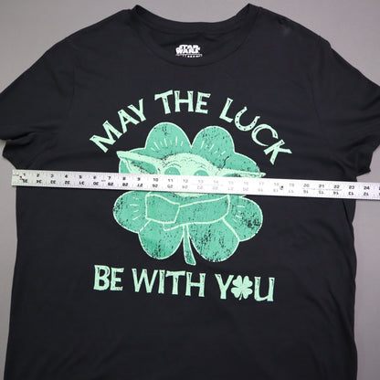 Star Wars Mens XL Grogu St Patricks Day Shirt May The Luck Be With You Shamrock
