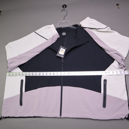 NWT Under Armour Womens 3X Unstoppable Colorblock Full Zip Track Jacket Purple