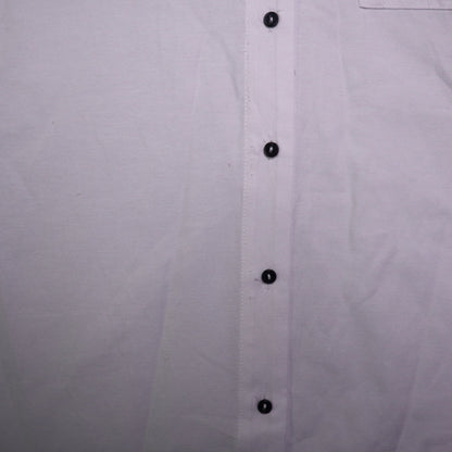 Zara Womens Small White Military Stripe Roll Tab Sleeve Oversized Tunic Shirt S
