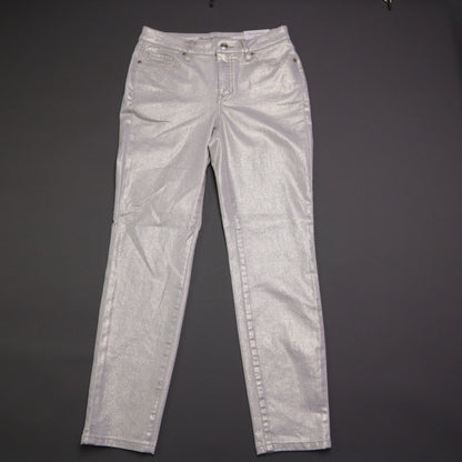 NWT Tommy Bahama Womens 2 Metallic Gold High Rise Ankle Denim Jeans Pants $158