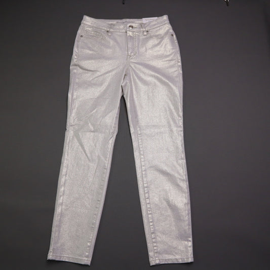 NWT Tommy Bahama Womens 2 Metallic Gold High Rise Ankle Denim Jeans Pants $158