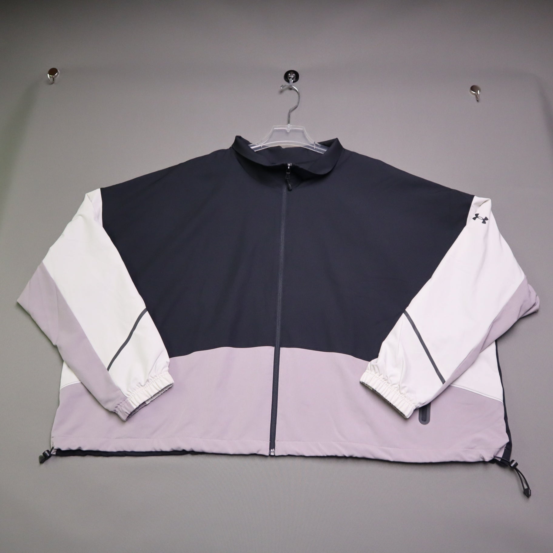 NWT Under Armour Womens 3X Unstoppable Colorblock Full Zip Track Jacket Purple