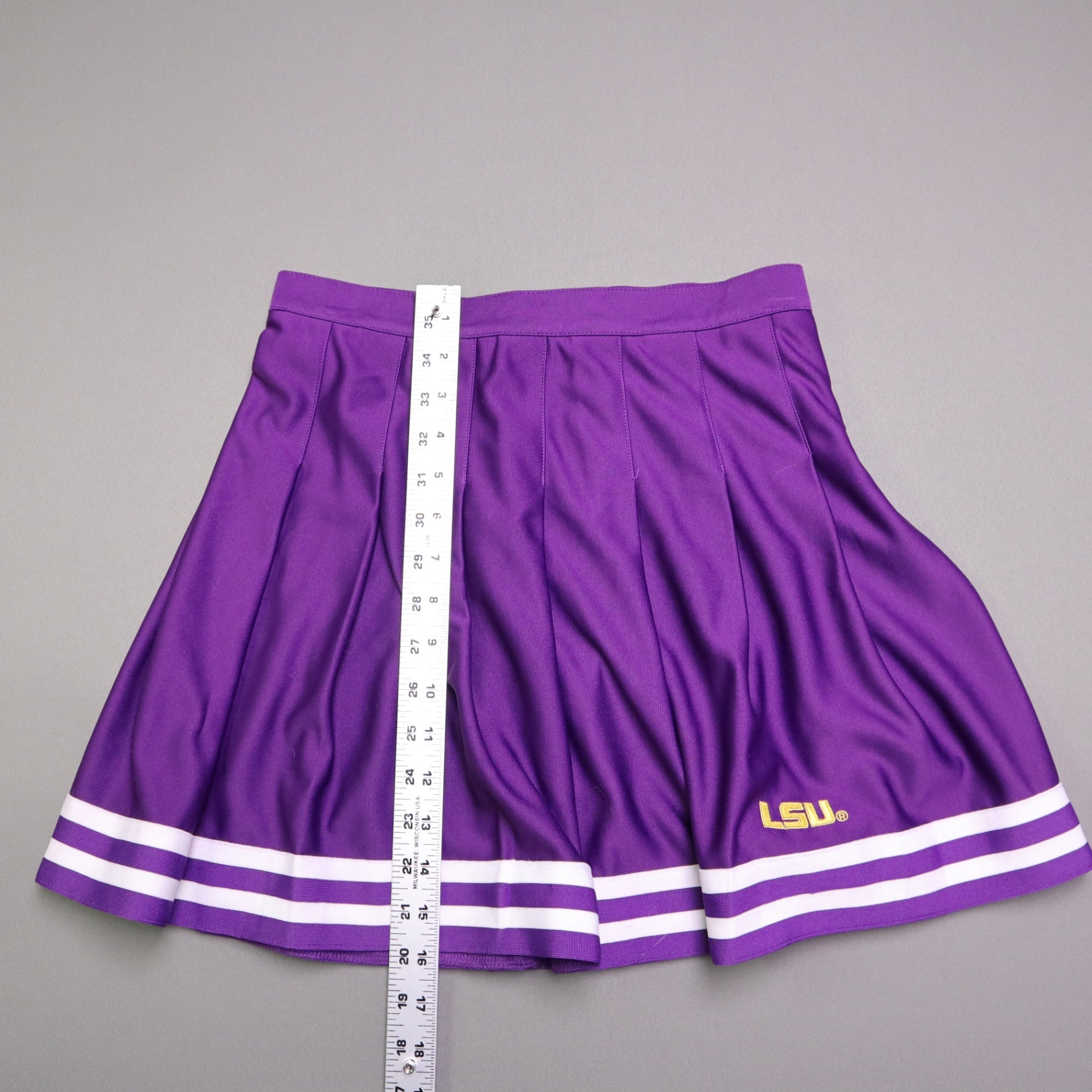 LSU Tigers Womens S Purple Pleated Cheerleader Cheer Skirt Game Day Uniform Zooz