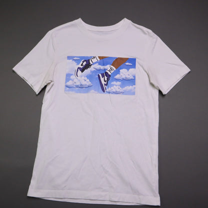 Nike Air Jordan Mens Small White Sky Graphic Sneaker Jumpman T Shirt Short Sleeve