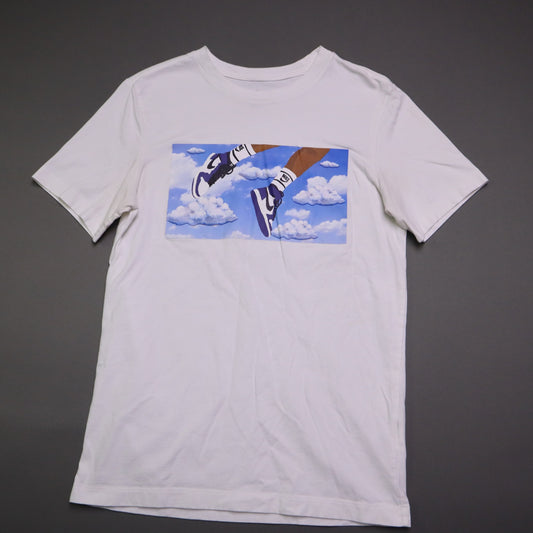 Nike Air Jordan Mens Small White Sky Graphic Sneaker Jumpman T Shirt Short Sleeve
