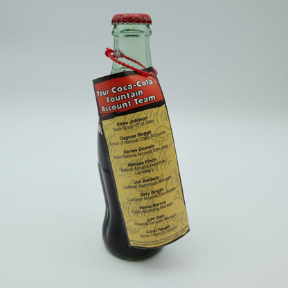 2003 Outback Steakhouse 15th Anniversary Coca Cola Bottle Tube Canister Hangtag