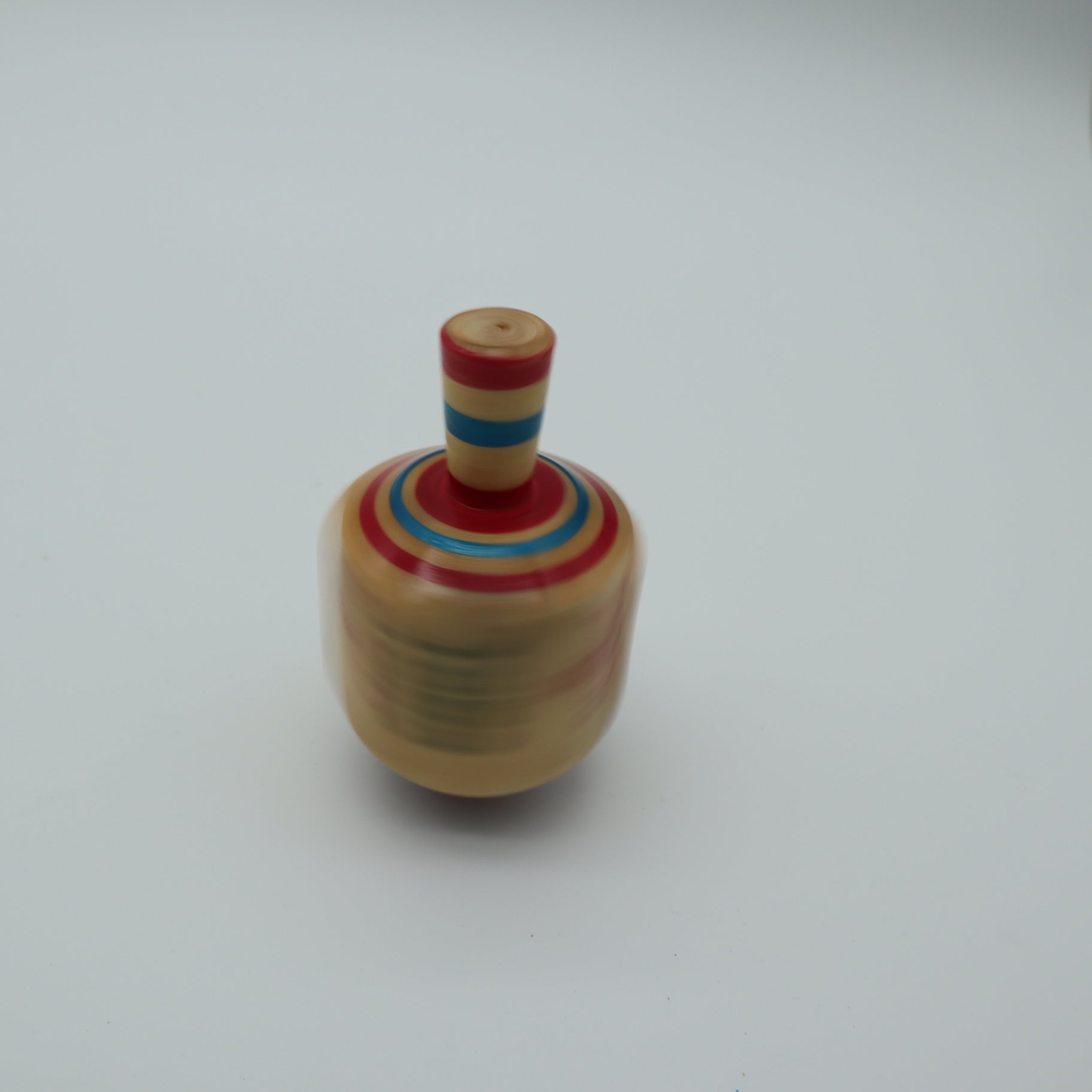 Vintage Wooden Toma Todo Pirinola Spinning Top Mexican Game Hand Painted Wood
