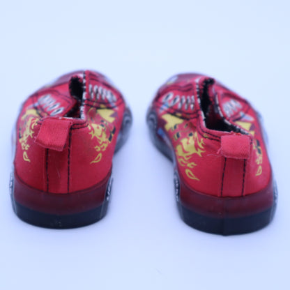 Disney Pixar Cars Lightning McQueen Toddler Canvas Shoes Red Slip On Sneakers 95