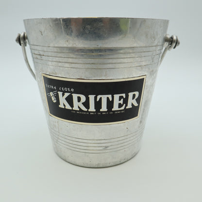 Set of 3 Vintage French Kriter Champagne Ice Buckets Aluminum Métaux Ouvrés Vesoul