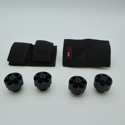 Safariland Revolver Speedloaders Lot of 4 with Shooting Systems Belt Pouches