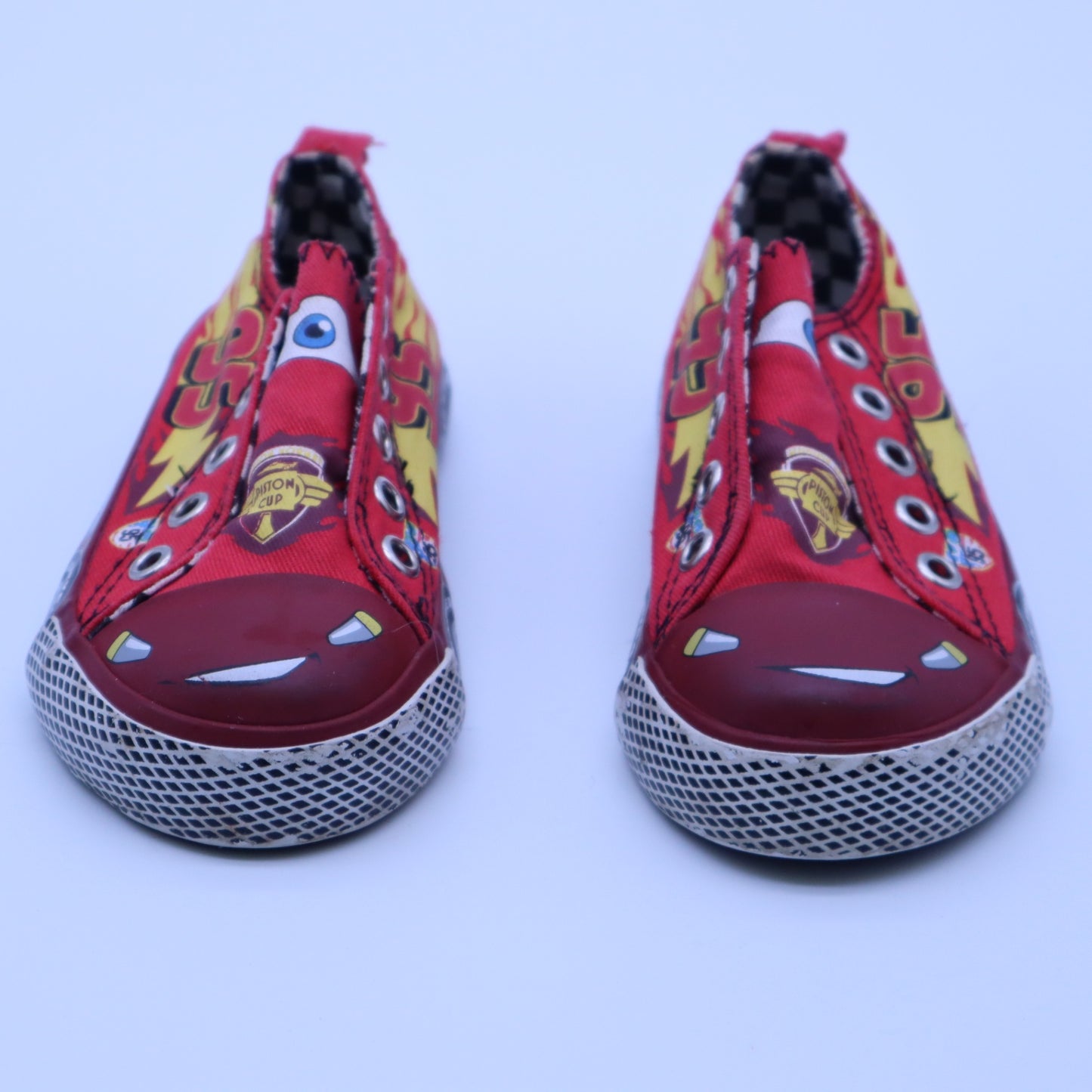 Disney Pixar Cars Lightning McQueen Toddler Canvas Shoes Red Slip On Sneakers 95