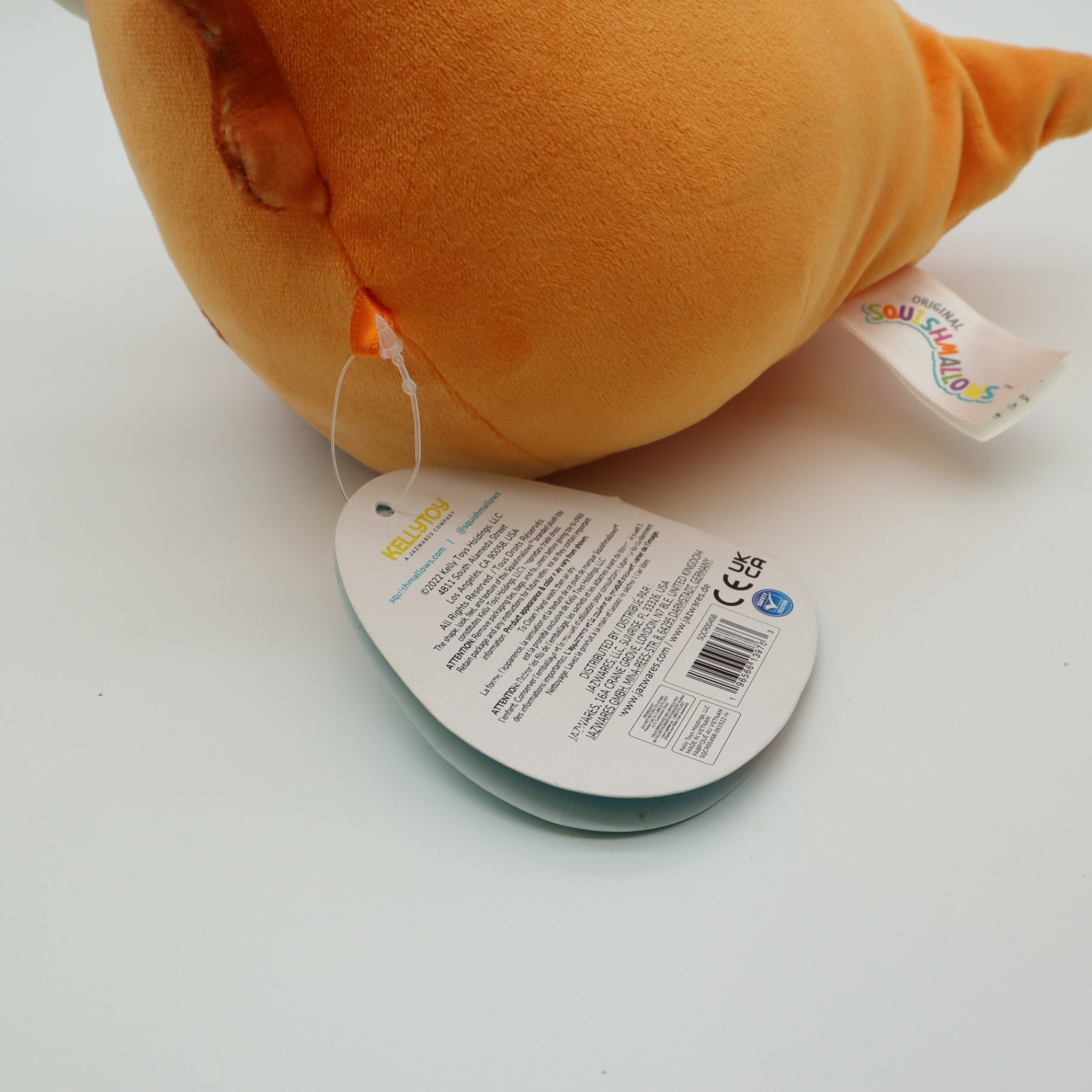 Squishmallows Lyan the Orange Triceratops Dinosaur Plush 7.5 Inch NWT S7 #1605