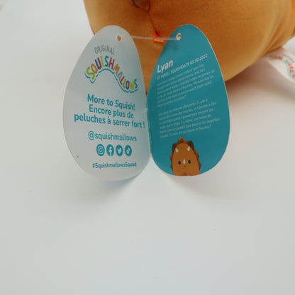 Squishmallows Lyan the Orange Triceratops Dinosaur Plush 7.5 Inch NWT S7 #1605