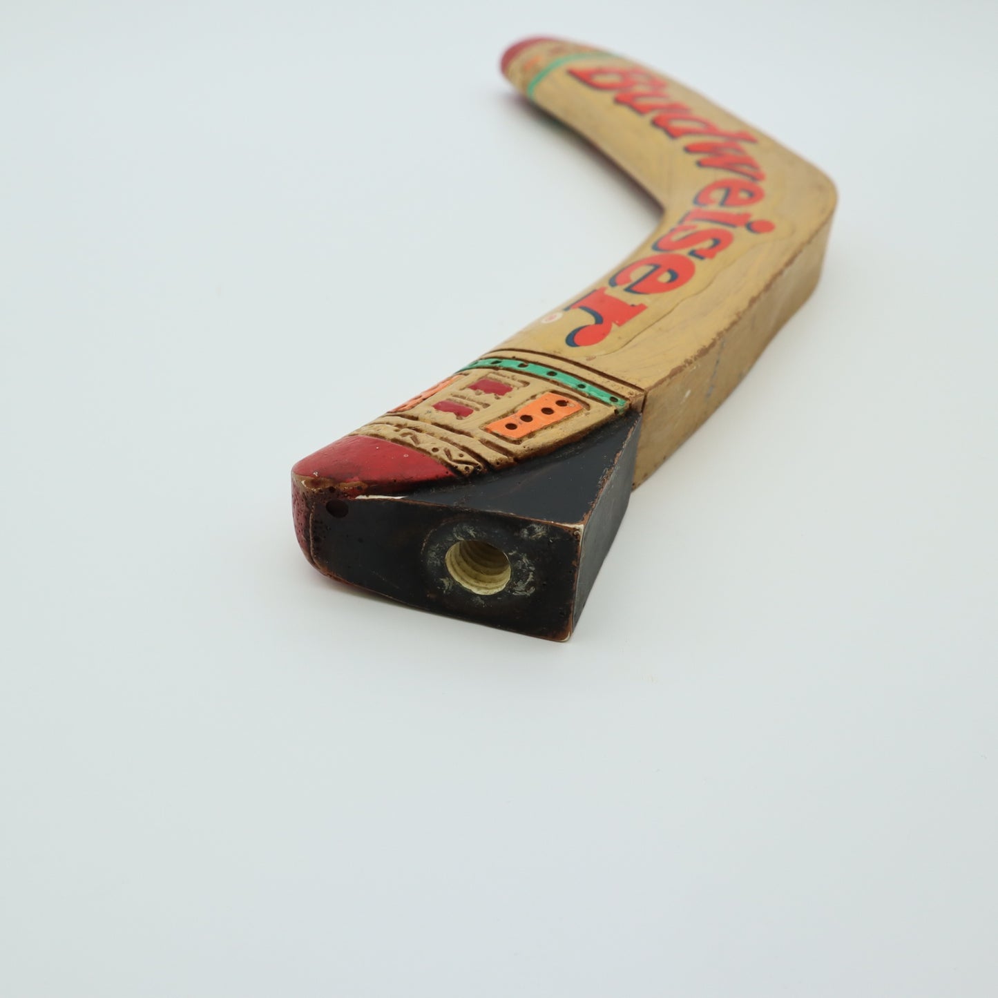 Vintage Budweiser Boomerang Beer Tap Handle Outback Steakhouse Promo Bar Pull