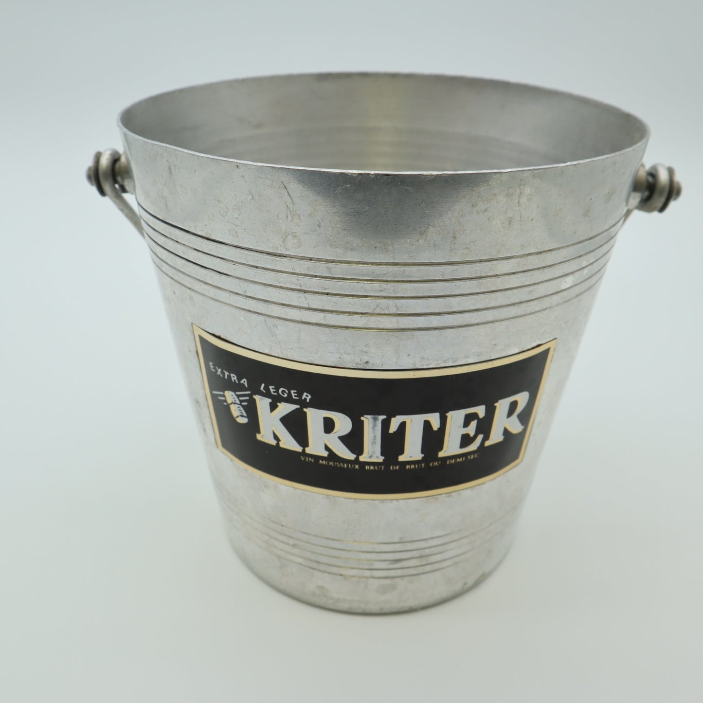Set of 3 Vintage French Kriter Champagne Ice Buckets Aluminum Métaux Ouvrés Vesoul
