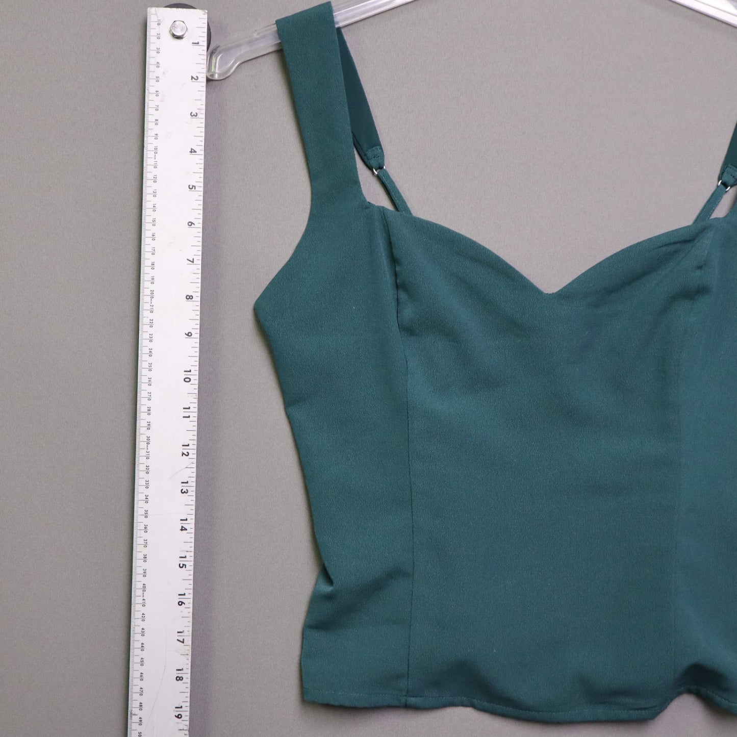 TopsAbercrombie & Fitch Medium M Dark Green Sweetheart Tank Top Smocked Bustier Camisole