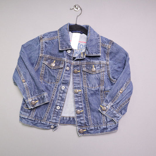 OshKosh B'Gosh Denim Jacket Size 4 Toddler Medium Wash Jean Trucker Cotton Blue