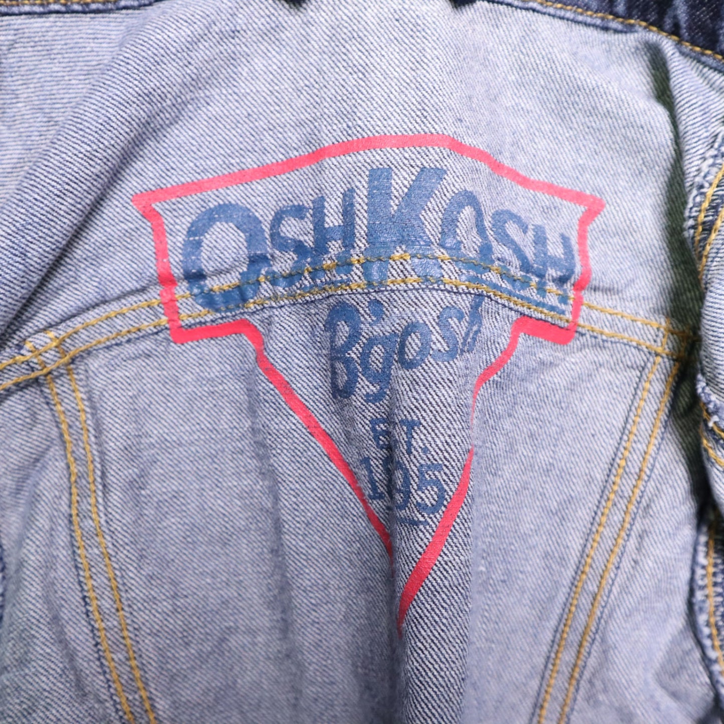 OshKosh B'Gosh Denim Jacket Size 4 Toddler Medium Wash Jean Trucker Cotton Blue