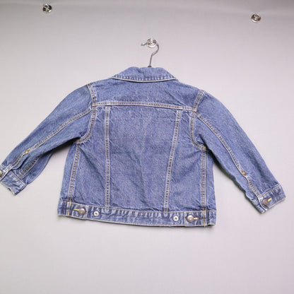 OshKosh B'Gosh Denim Jacket Size 4 Toddler Medium Wash Jean Trucker Cotton Blue