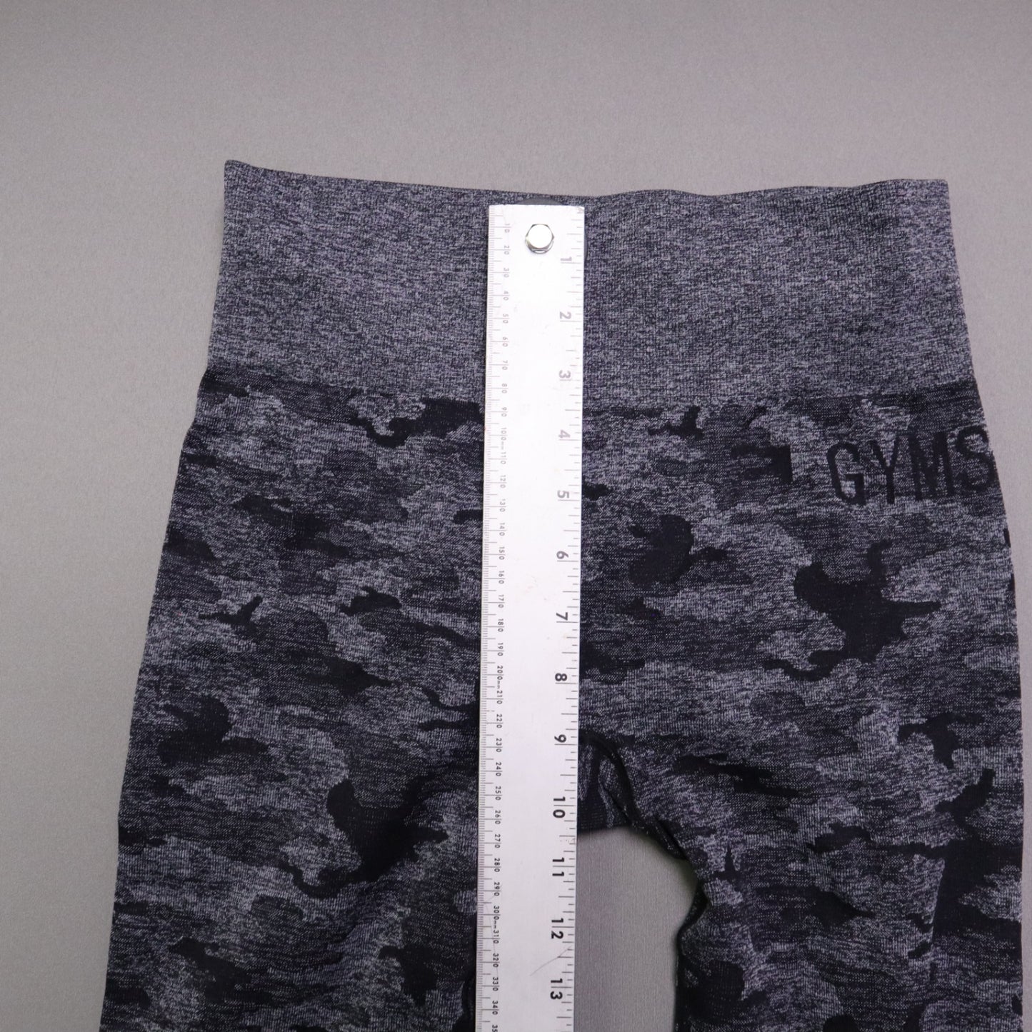 Gymshark Womens Size M Grey Black Camo Seamless High Waist Workout Leggings