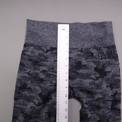 Gymshark Womens Size M Grey Black Camo Seamless High Waist Workout Leggings