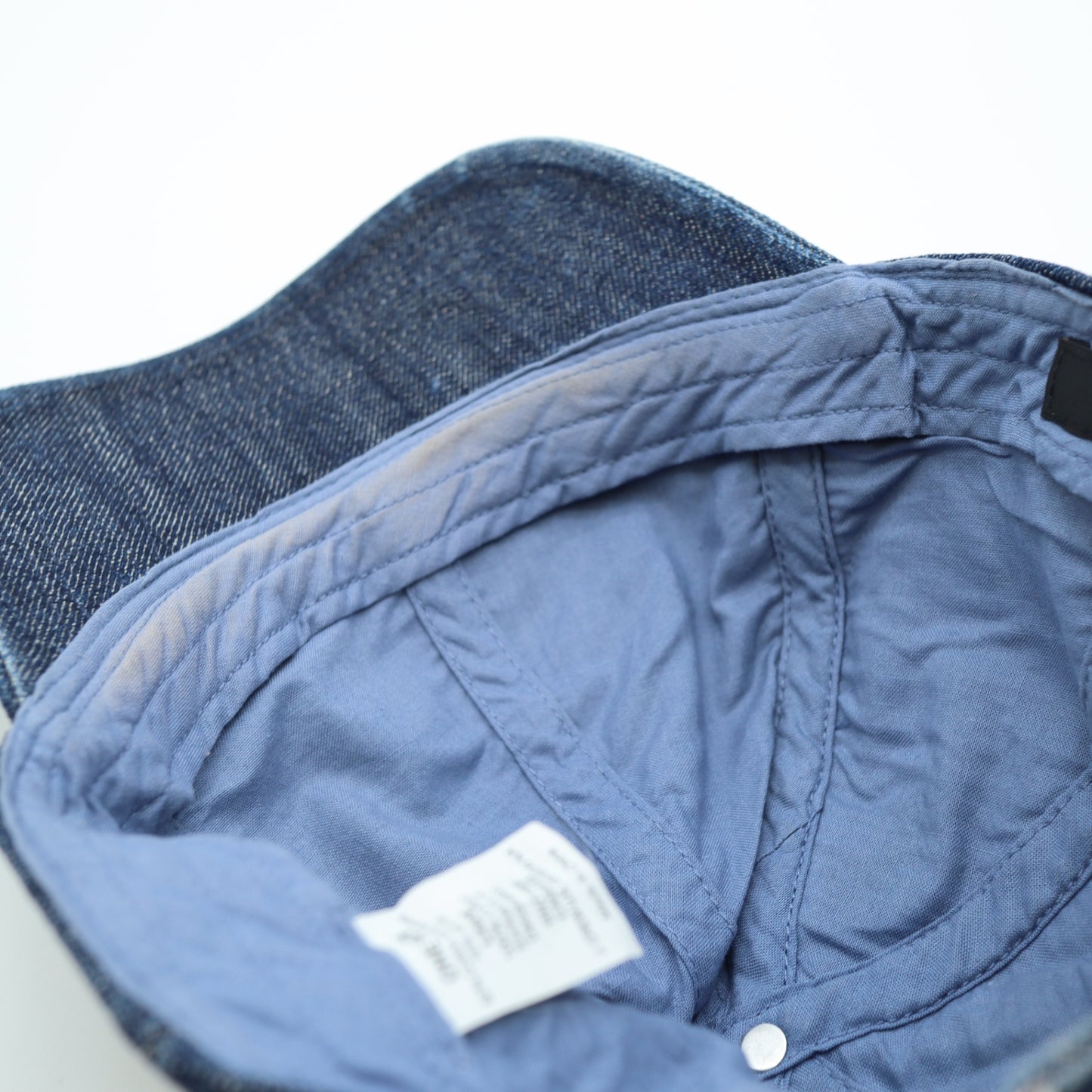 J. CREW Blue Denim Baseball Cap Chenille Patch Number 10 Adjustable Strapback Hat