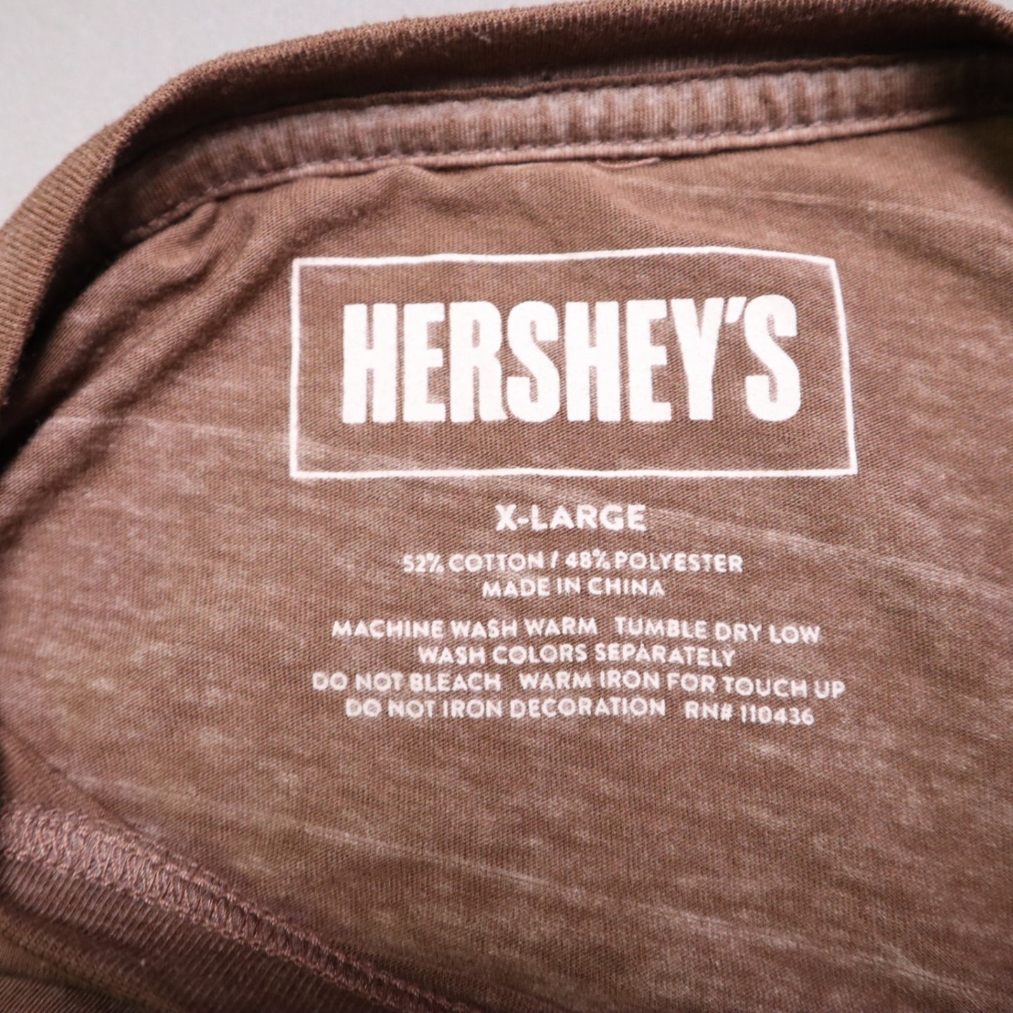 Hershey's Mens XL T Shirt Brown Vintage 5 Cent Milk Chocolate Graphic Tee NWT
