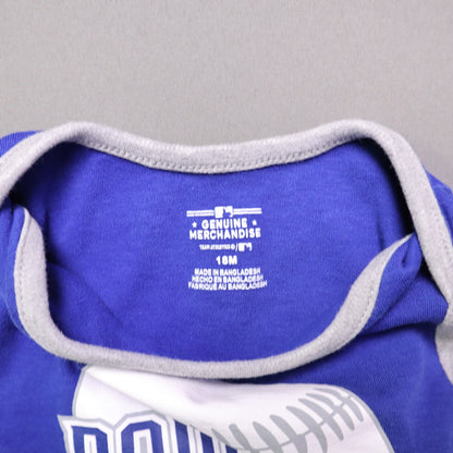 MLB Los Angeles Dodgers Baby Boys 18M Bodysuit 3 Pack Lot Royal Blue Grey White