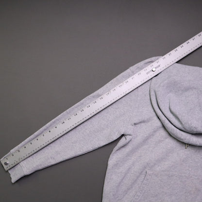 GAP 1969 Womens Medium Hoodie Sweatshirt Gray Spellout Arch Logo Pullover