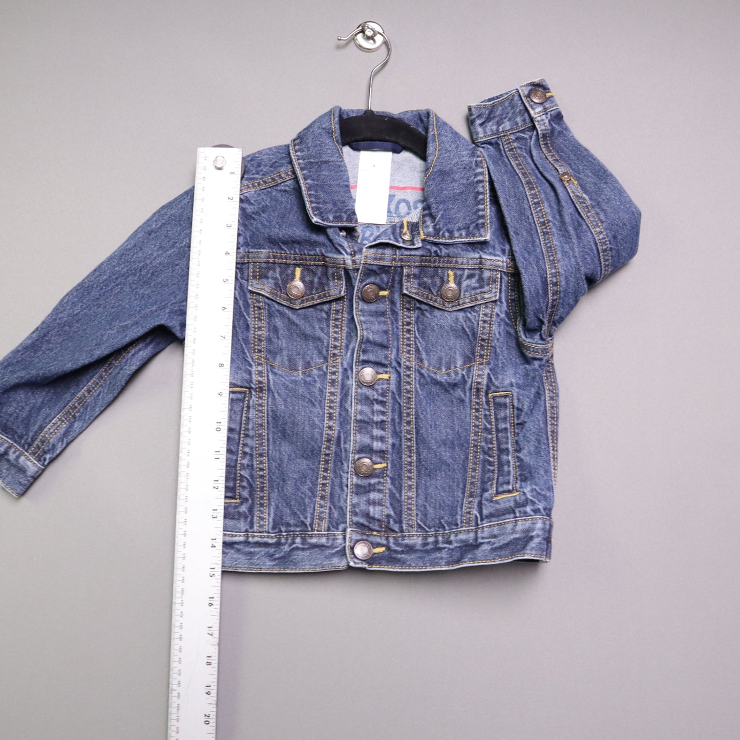 OshKosh B'Gosh Denim Jacket Size 4 Toddler Medium Wash Jean Trucker Cotton Blue